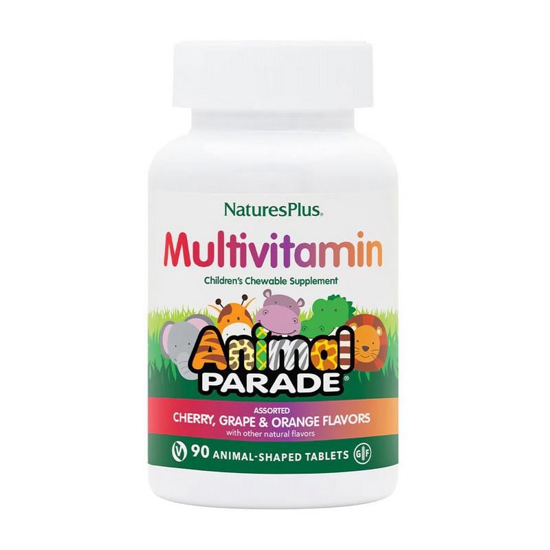 Витамины для детей Natures Plus Animal Parade Children's Multivitamin 90 жев. табл. Апельсин