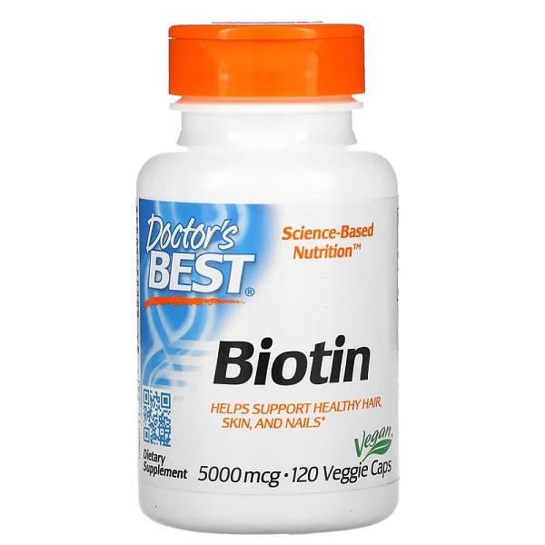 Біотин Doctor's Best Biotin 5000 mcg 120 Veg Caps