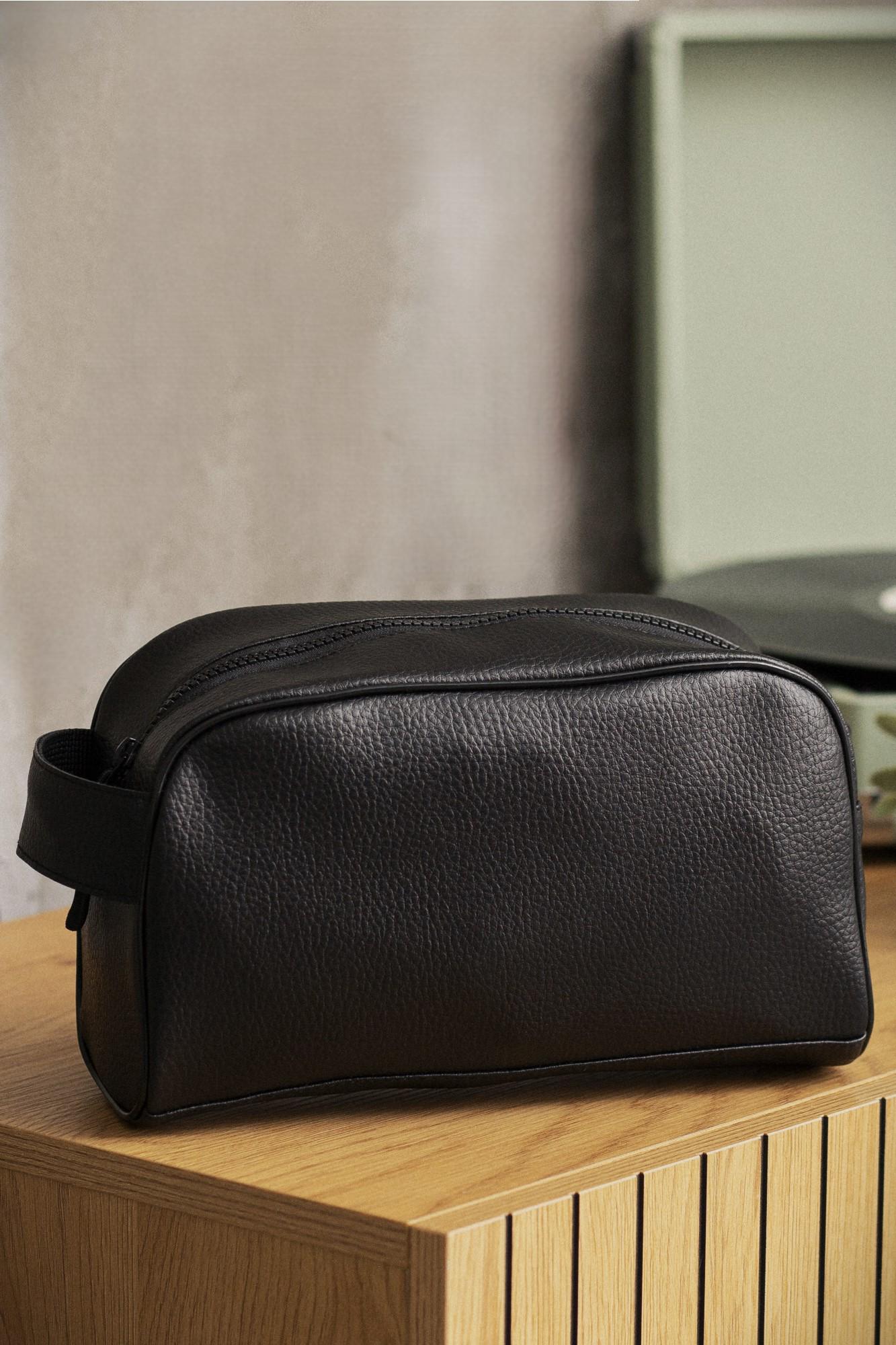 Косметичка дорожная Without Cosmetic кожаная несесер Сrocodile Black (8049537)