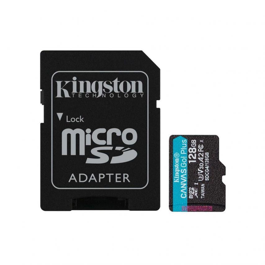 Карта памяти Kingston Canvas Go! Plus MicroSDXC 128GB Class 10 UHS-I R200MB/s + SD-адаптер (SDCS2/128GB)