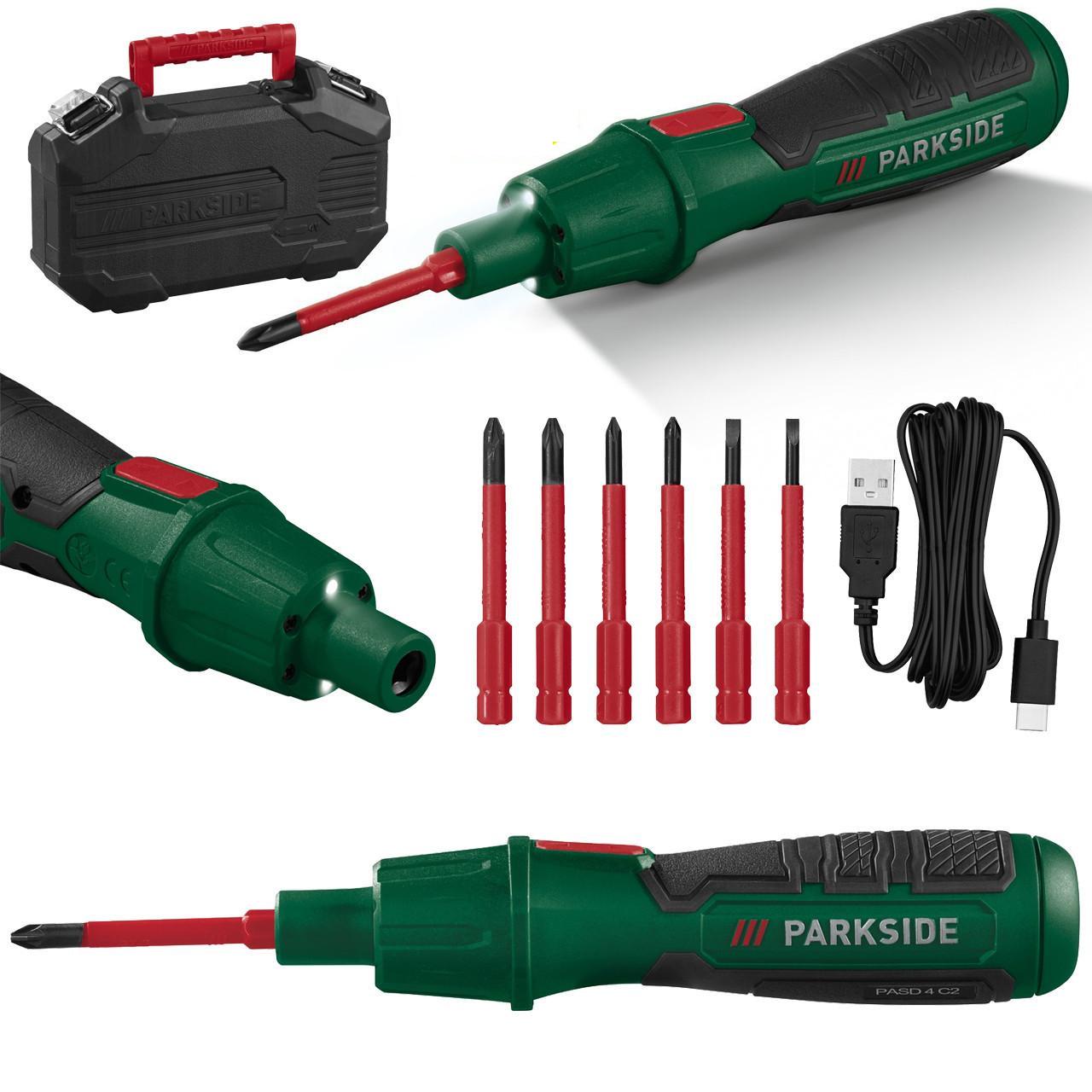 Отвертка аккумуляторная PARKSIDE PASD 4 C2 4 В 1,5 Ач USB-C - фото 5