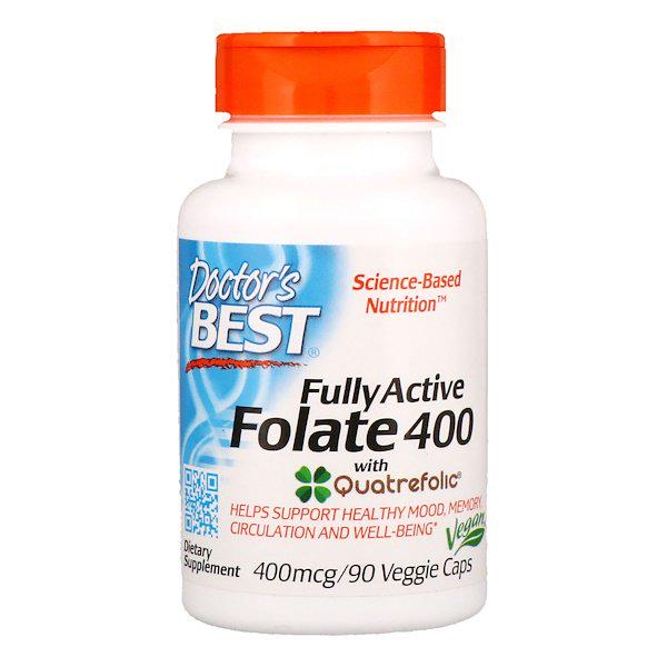 Фолат Fully Active Featuring Quatrefolic 400 mcg 90 капсул