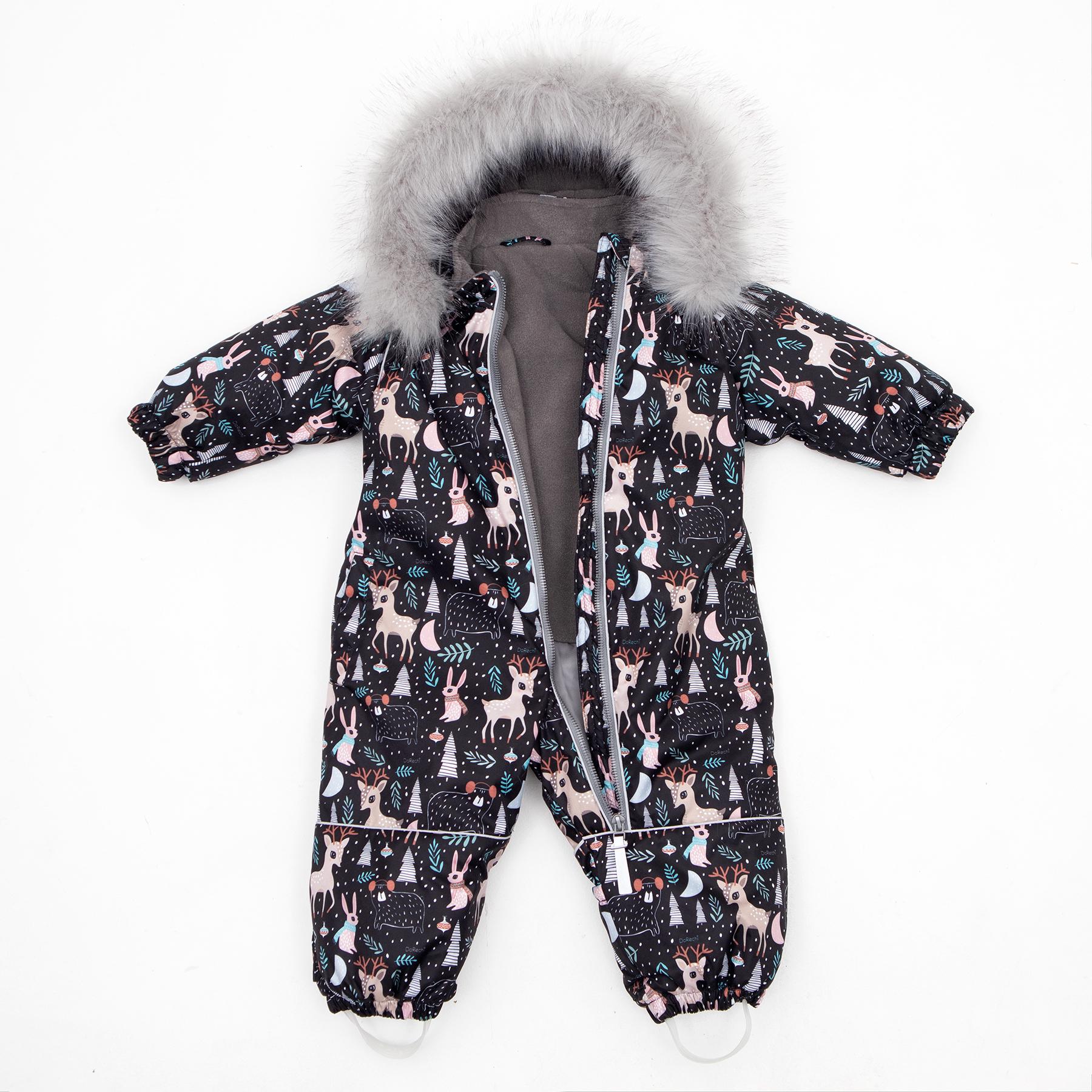 Детский зимний комбинезон с капюшоном DoRechi Аполло с мехом 80 см Волшебный лес (21482) - фото 3