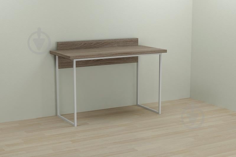 Компьютерный стол Ferrum-decor Скай 75x120x60 белый ДСП Дуб Сонома Труфель 32мм Компьютерный стол Ferrum-decor Скай 75x120x60 белый ДСП Дуб Сонома Труфель 32мм