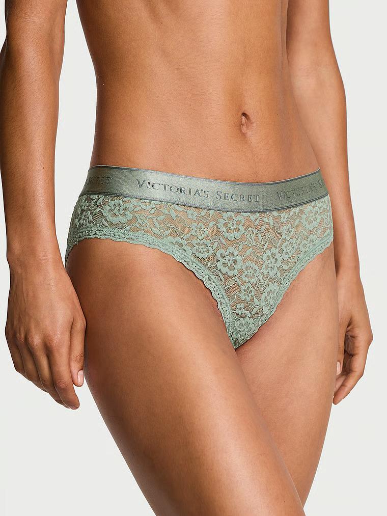 Трусики хипстеры Victoria's Secret Lacie Logo Hiphugger Panty S Зеленый (27115869)