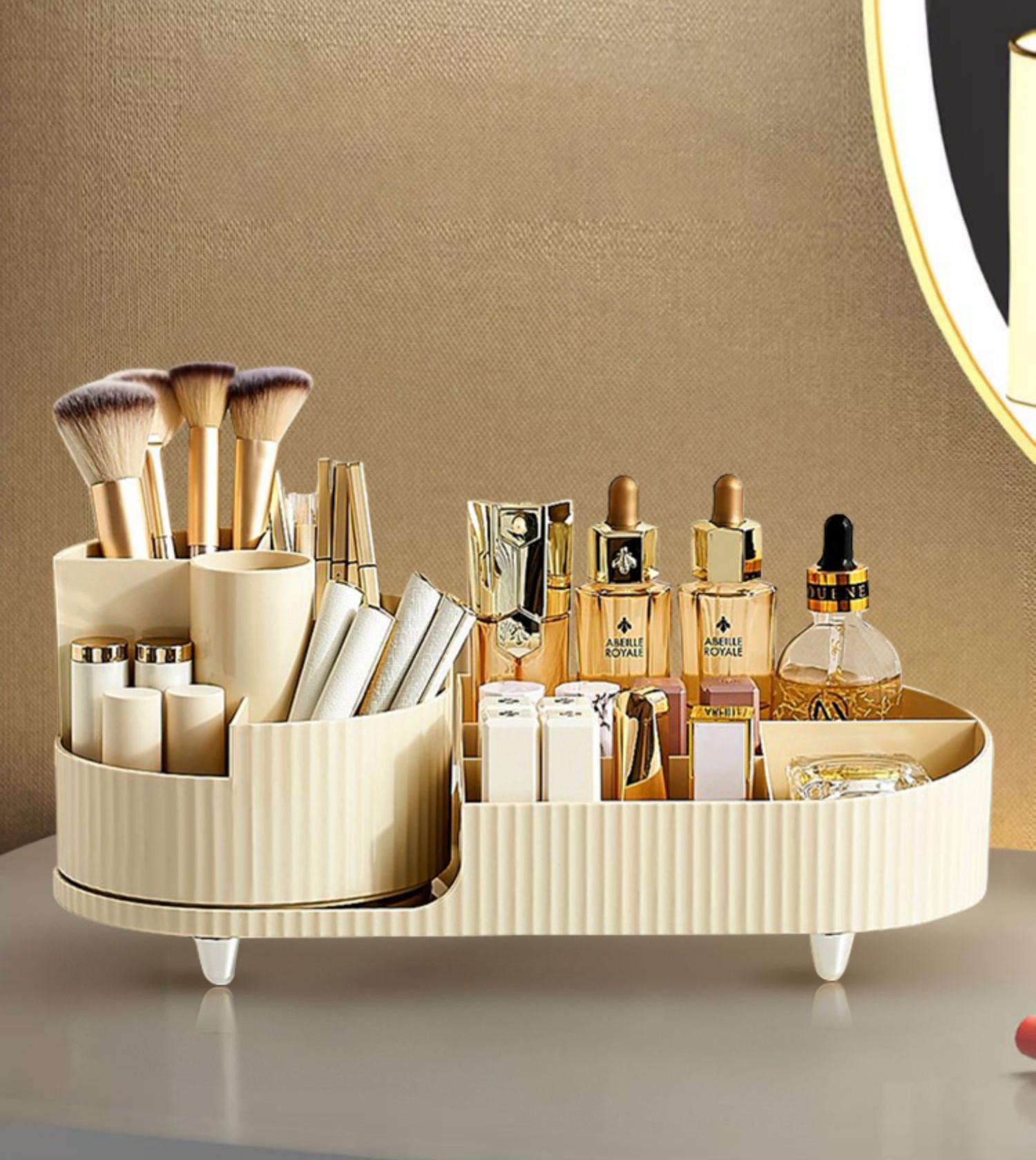 Органайзер для косметики 360° 36х15х14,5 см Бежевый - фото 3