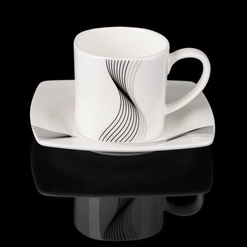 Набор кофейных чашек с блюдцами Lora NP81 4х4 120 мл - фото 3 Набор кофейных чашек с блюдцами Lora NP81 4х4 120 мл - фото 3