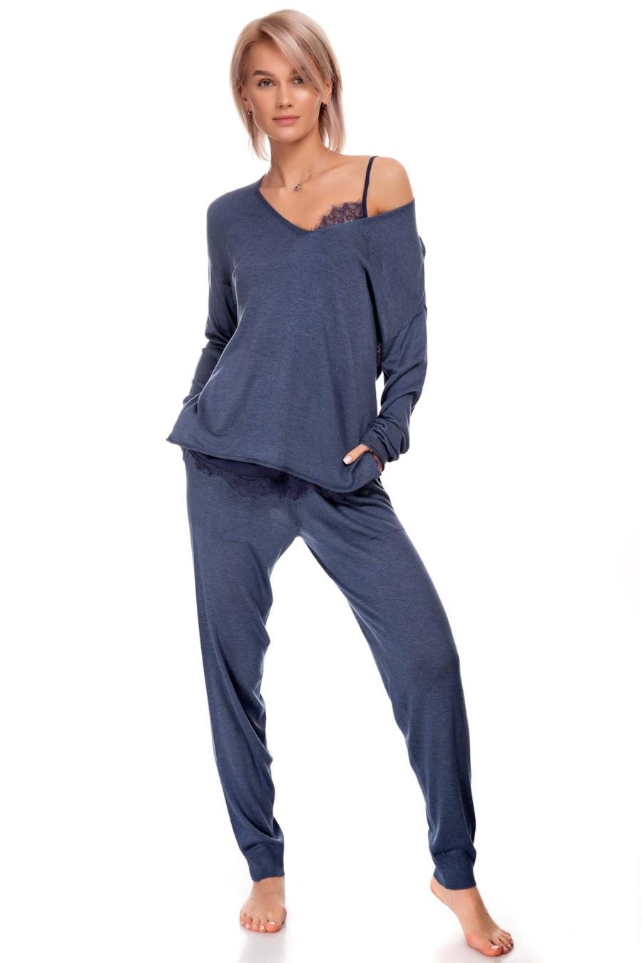 Комплект German Volf пуловер/топ/брюки р. 42/S Джинс (61732)