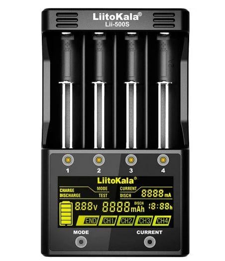 Зарядное устройство для аккумуляторов LiitoKala Lii-500S АА/ААА/18650/21700/26650 Li-ion/Ni-MH/Ni-Cd/LiFePO4 (19414)