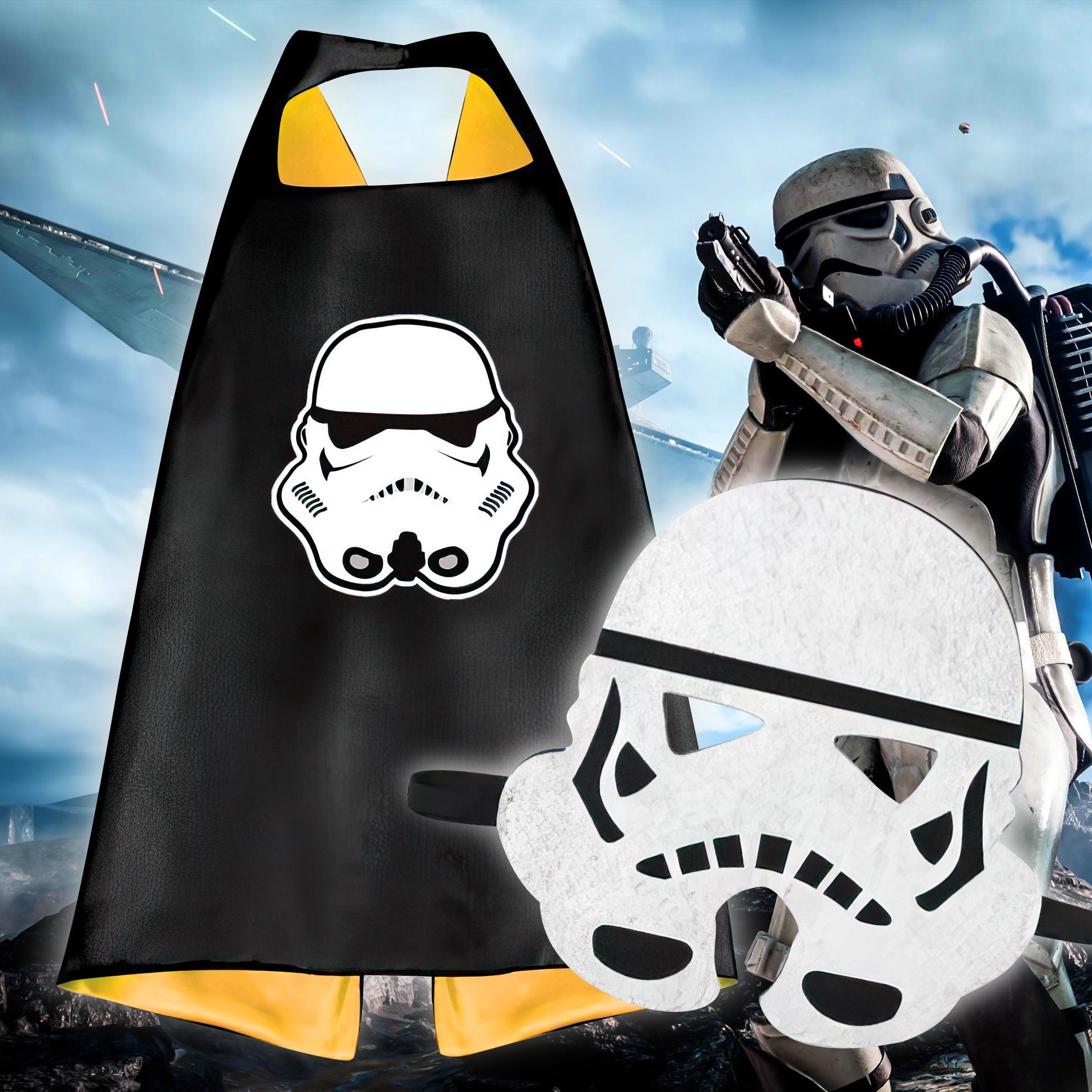 Карнавальний костюм дитячий плащ із маскою Зоряні Війни. Штурмовик для хлопчиків від 2 до 6 років - фото 2