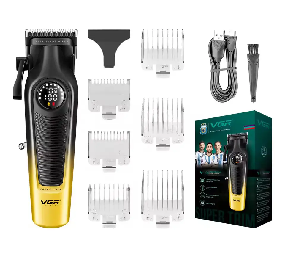 Машинка для стрижки волосся V-196 2000 mAh LED дисплей (718675)