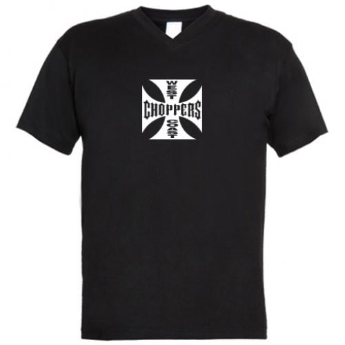 Футболка чоловіча з V-подібним вирізом West Coast Choppers M Чорний (423144-2-45695-M)