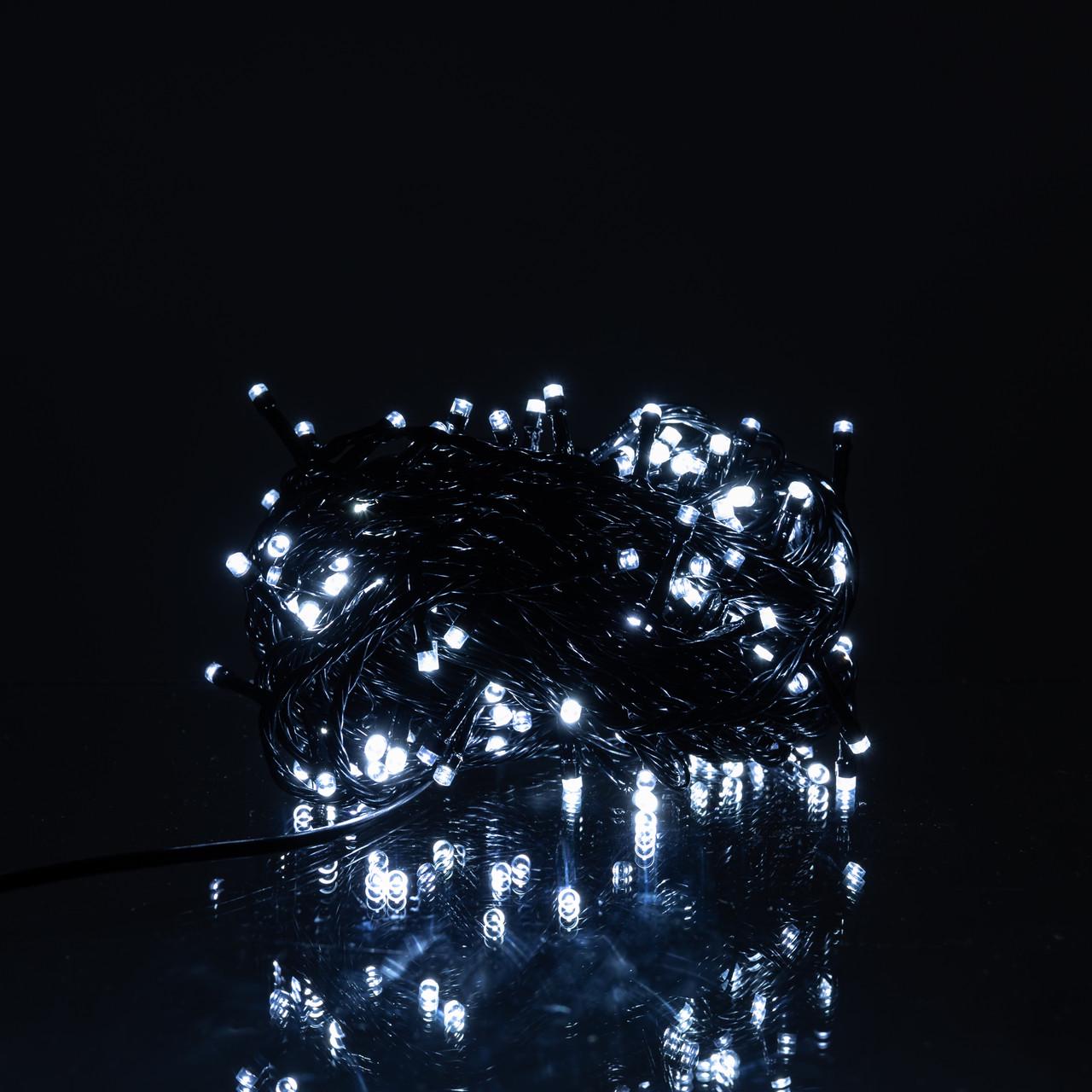 Гірлянда кімнатна Нитка W160LED16MBW 14 м 160 LED Чорний/Холодний Білий (29912827)