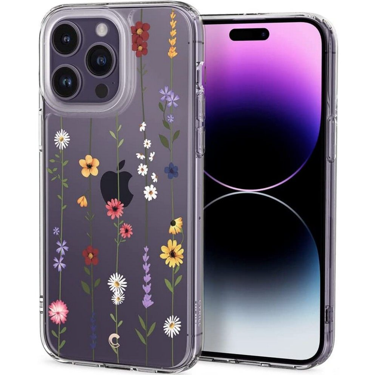 Прозрачный чехол накладка Spigen CYRILL Cecile Case for iPhone 14 Pro, Flower Garden (ACS05019)