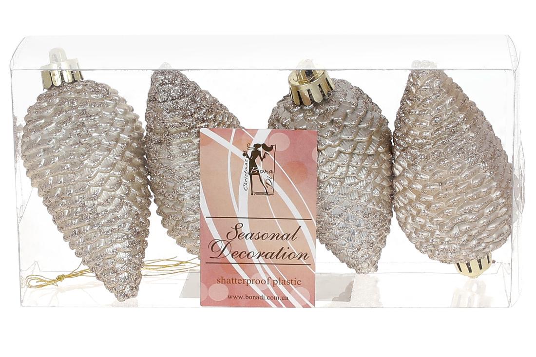 Набор елочных украшений BonaDi Шишки 4 шт. (147-527)
