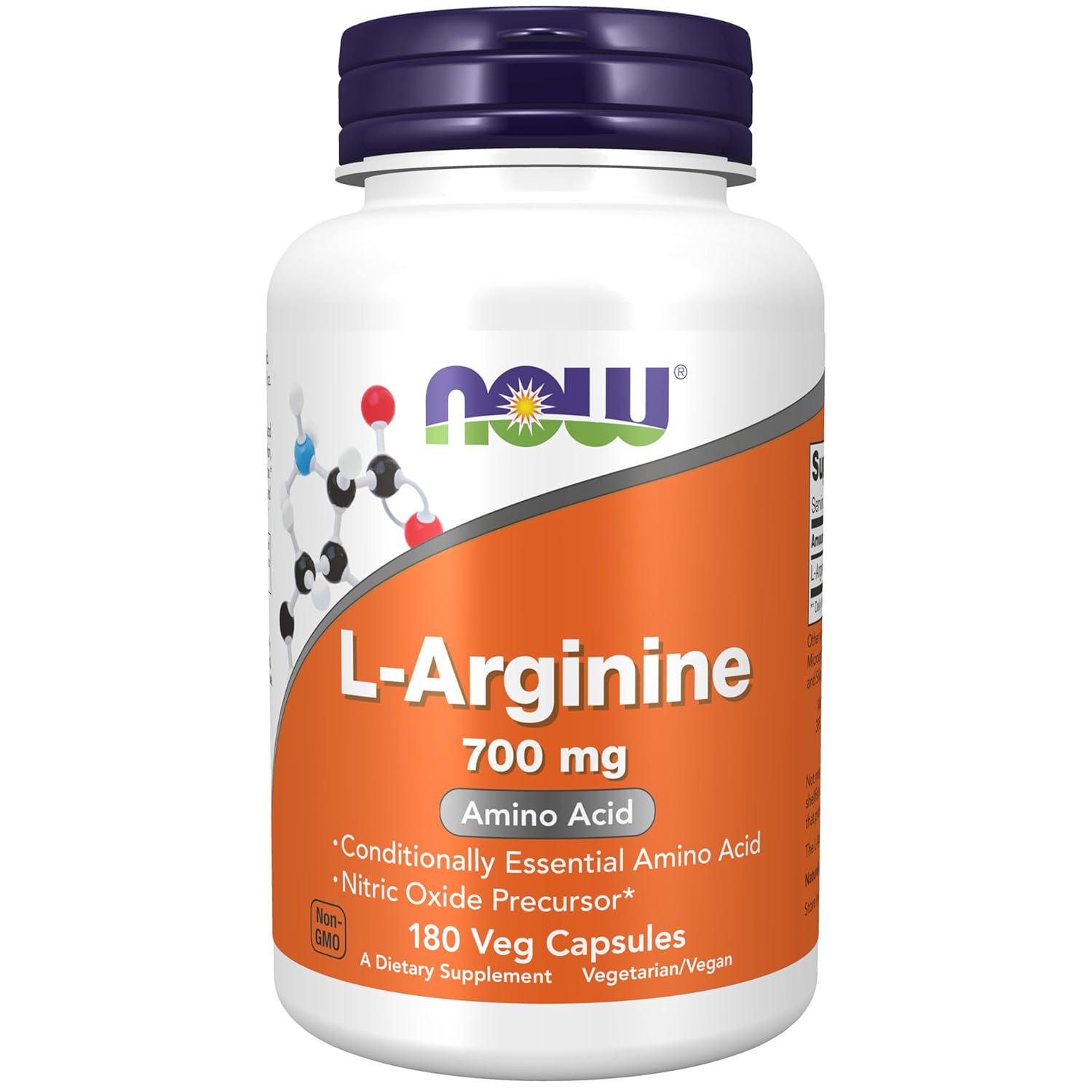 Аргинин NOW Foods L-Arginine 700 мг 180 вег. кап.