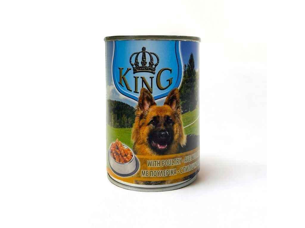 Корм для собак консервированный KING DOG курица 415 г (1085405)