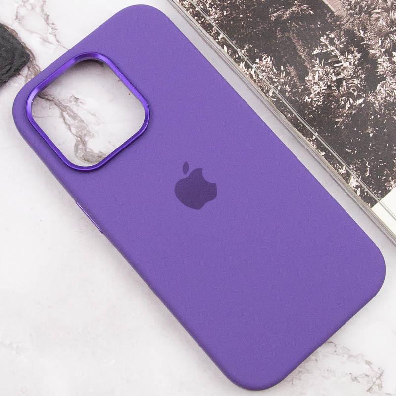 Протиударний чохол Silicone Case Metal Buttons (AA) для Apple iPhone 13 Pro (6.1") Фіолетовий / Iris - фото 7