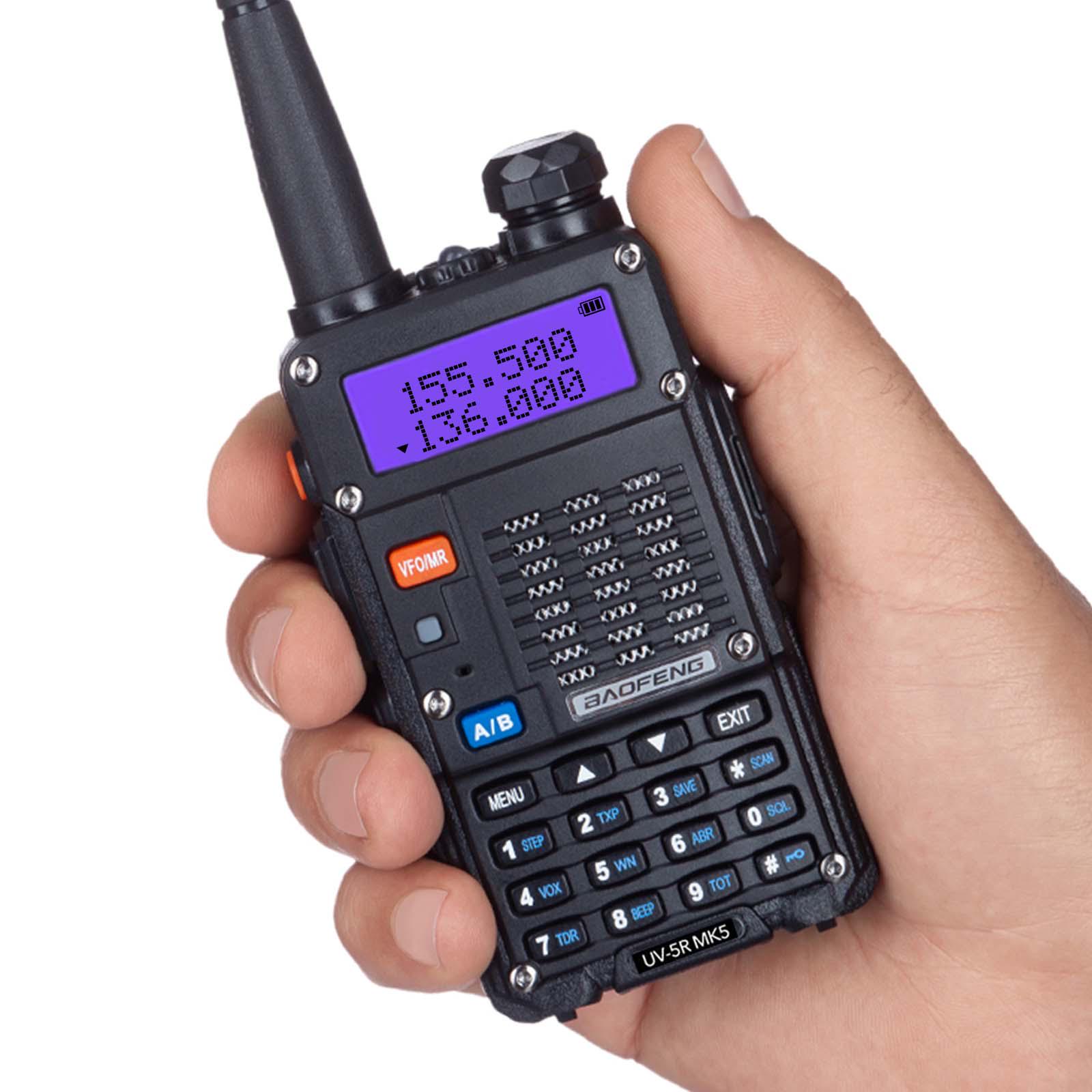 Рация двухдиапазонная Baofeng UV-5R MK5 UHF/VHF 8 Вт 1800 мАч (8143) - фото 5