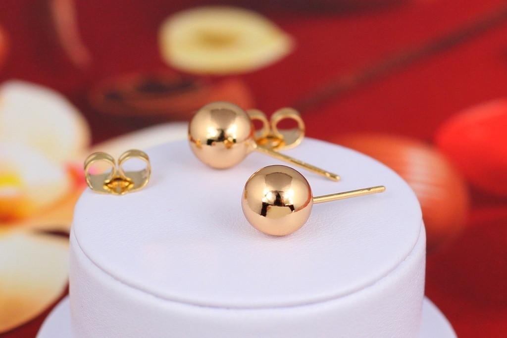 Серьги гвоздики Xuping Jewelry Шарики 8 мм Золотистый