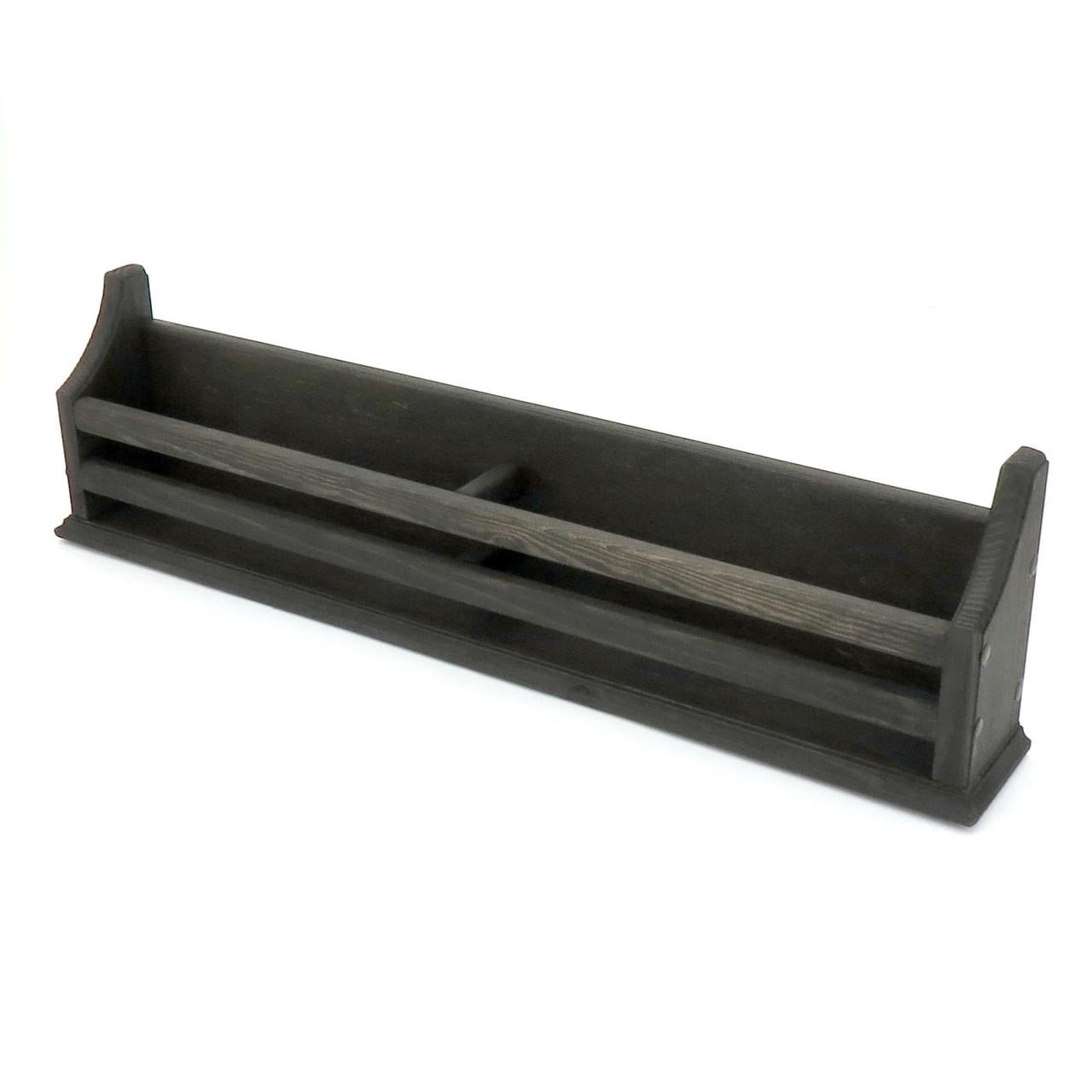 Полка книжная настенная из дерева Маргарита 10х75 см Венге (КПГ-10750212)