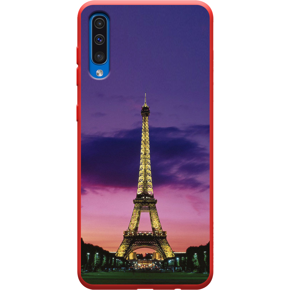 Чехол Boxface Samsung A505 Galaxy A50 Полночь в Париже Красный силикон (36417-up964-37013)