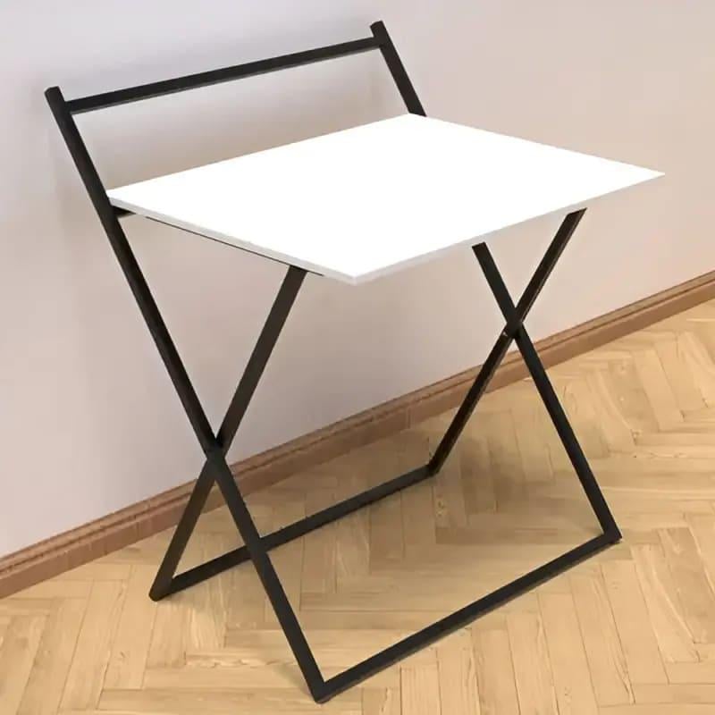 Стол-трансформер Ferrum-decor Компакт 3 металл/ДСП 16 мм 750x790x720 мм Черный/Белый (FRD-104676)