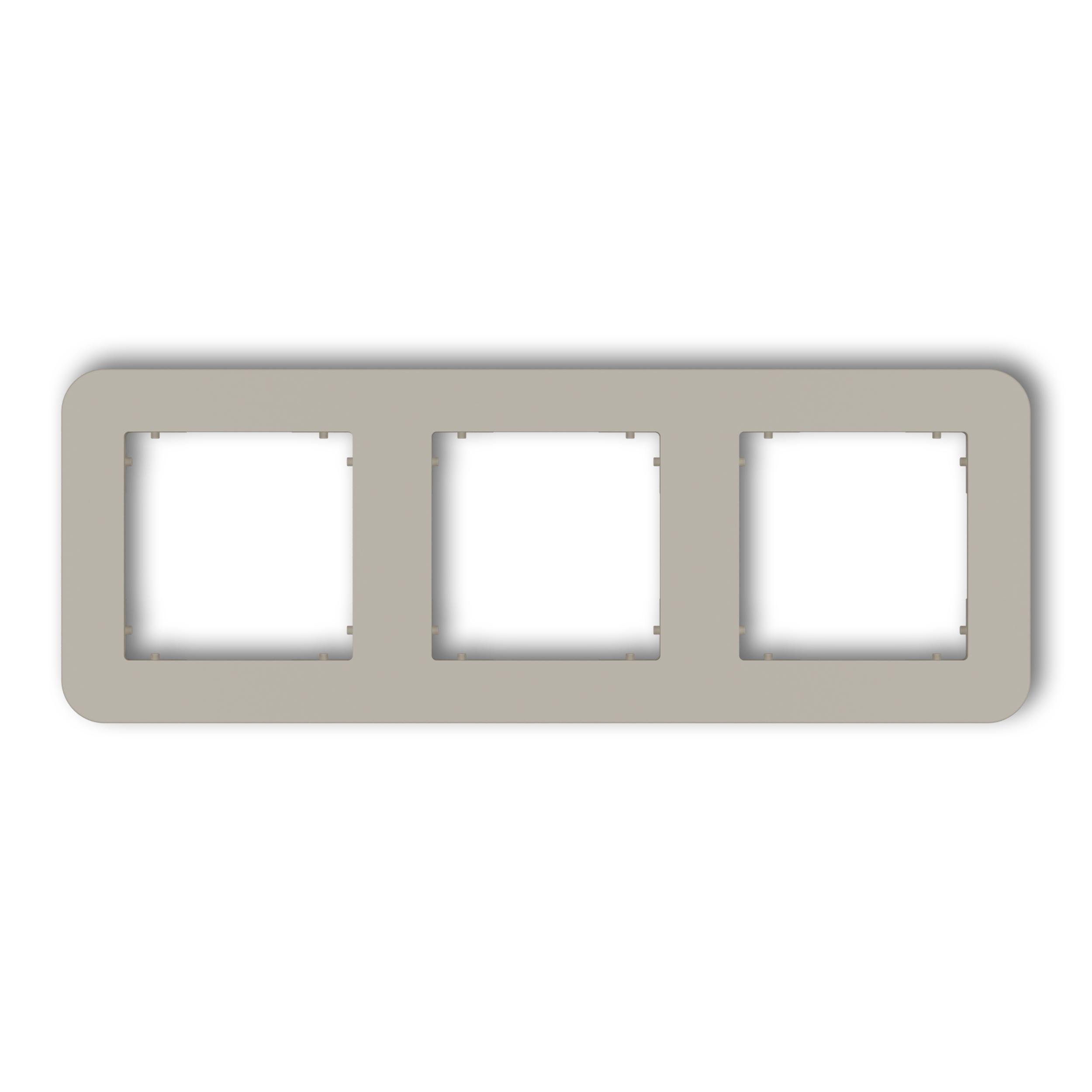 Рамка потрійна універсальна закруглена Karlik Mini Taupe (60MRTZ-3)