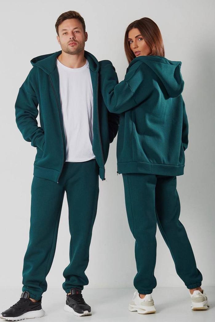 Прогулочный костюм унисекс на замке М115.4 S Зеленый (351-1-60) - фото 3 Прогулочный костюм унисекс на замке М115.4 S Зеленый (351-1-60) - фото 3