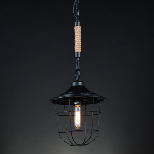 Люстра-подвес Flora в форме фонаря Черный (DM010/1)