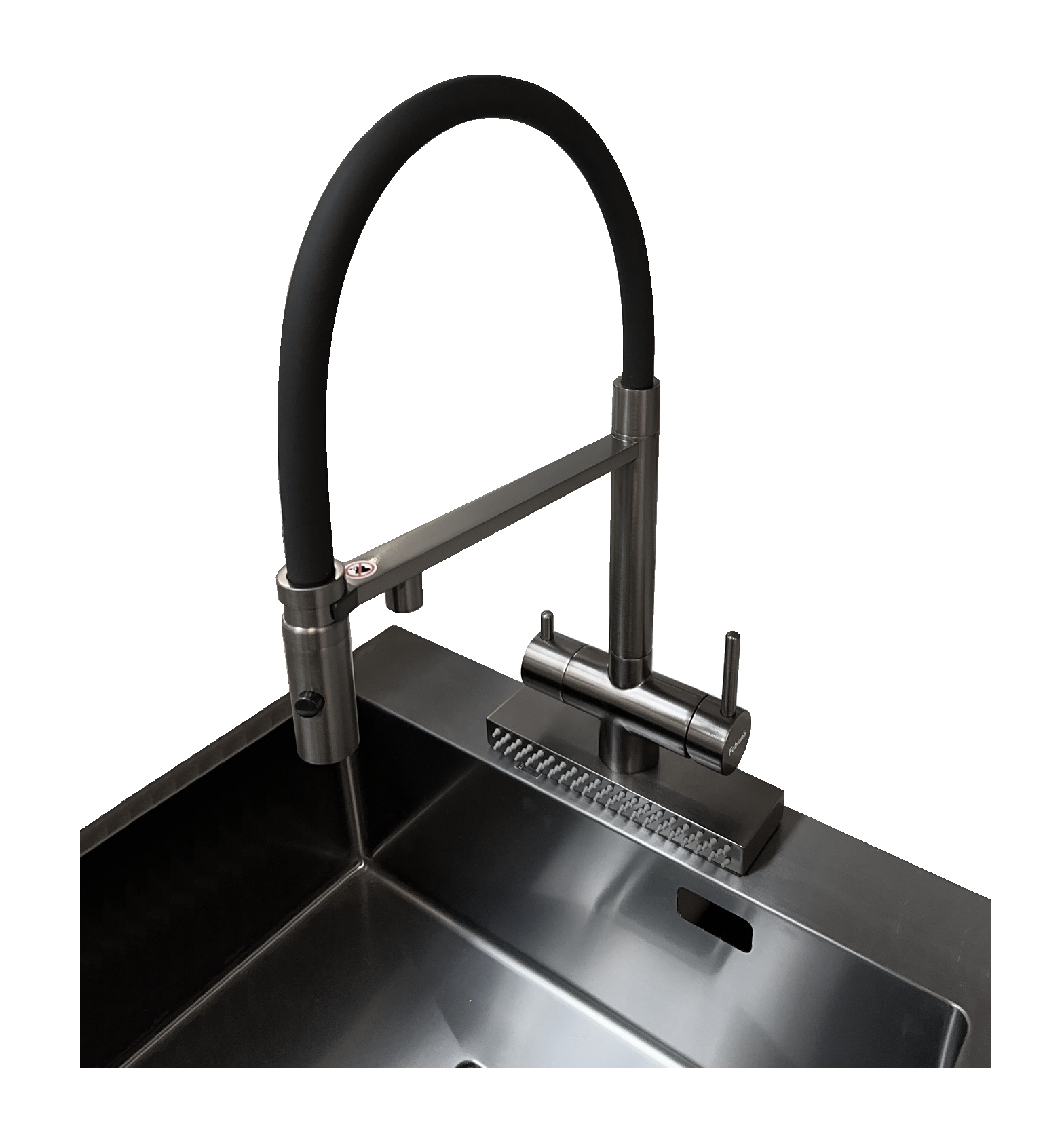 Смеситель комбинированный Fabiano FKMC 3124 Cascad Black Steel (8231.403.1543)
