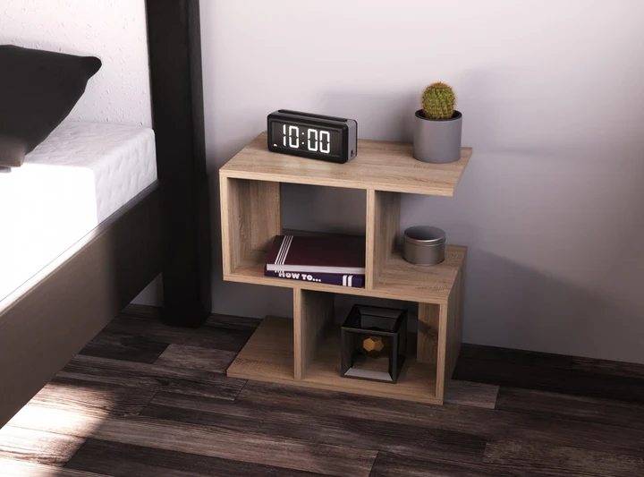 Тумба приліжкова Kontinent S-1 500х300х500 мм Дуб Сонома (27427386) - фото 2 Тумба приліжкова Kontinent S-1 500х300х500 мм Дуб Сонома (27427386) - фото 2