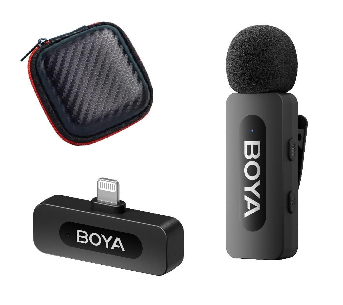 Мікрофон петличний Boya BY-V1 для iPhone Lightning в комплекті тверий кейс (50005)