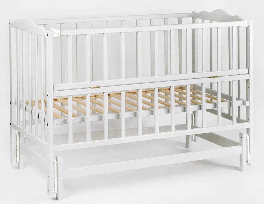 Детская кроватка Анастасия-2 шарнир-подшибник с откидной боковиной Grey (129955)