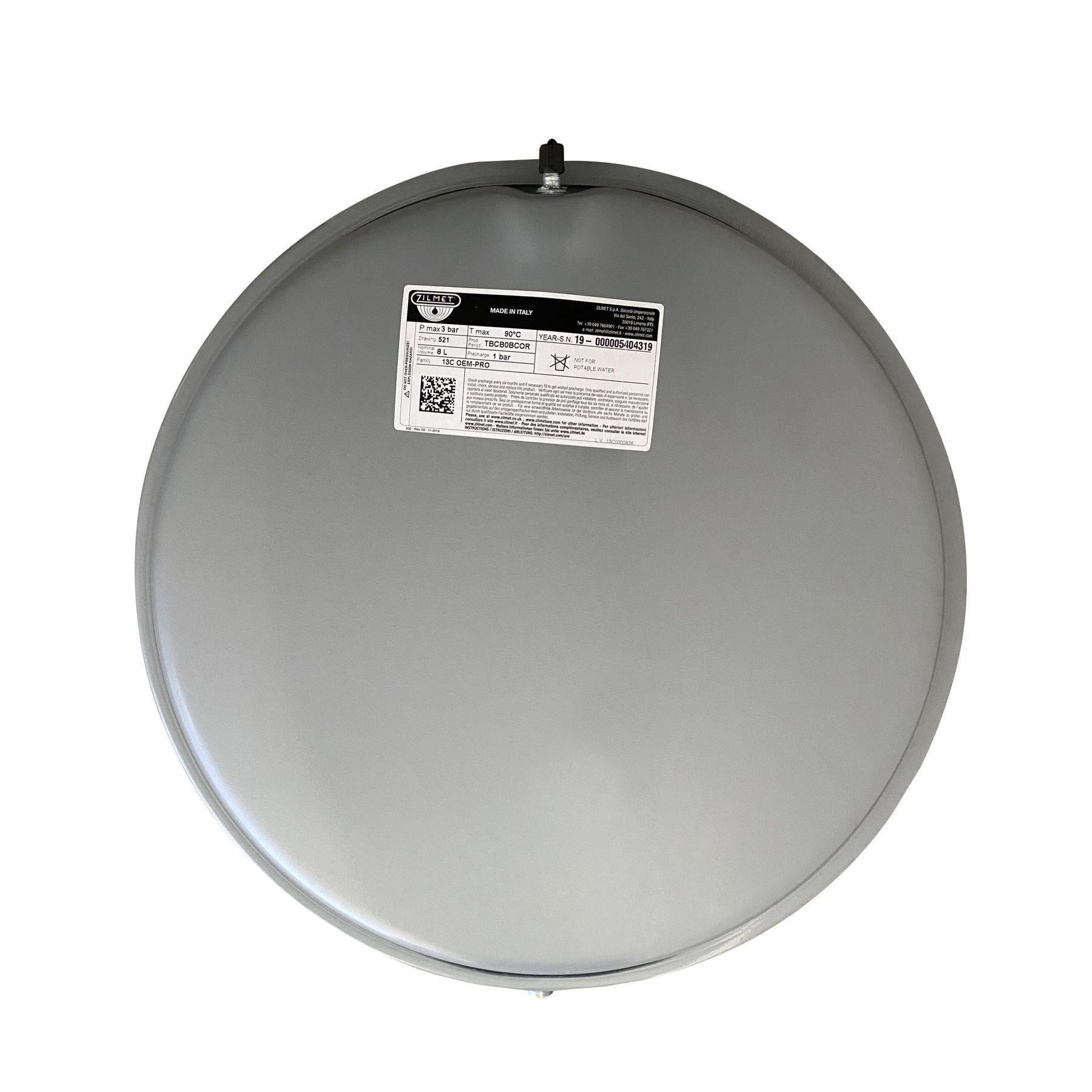 Бак Zilmet oem-pro для монтажа в котлы плоский 521 8 л 3 bar D. 392 3/8" 13C0000826 Серый (000003744) Бак Zilmet oem-pro для монтажа в котлы плоский 521 8 л 3 bar D. 392 3/8" 13C0000826 Серый (000003744)