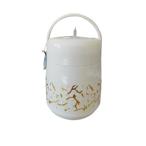 Термос пищевой со стеклянной колбой Stenson A610 1 л White (A610/MT-0780)