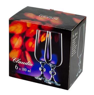 Набір келихів для шампанського Bohemia Claudia 180 мл 6 шт. (40149/180) - фото 3 Набір келихів для шампанського Bohemia Claudia 180 мл 6 шт. (40149/180) - фото 3
