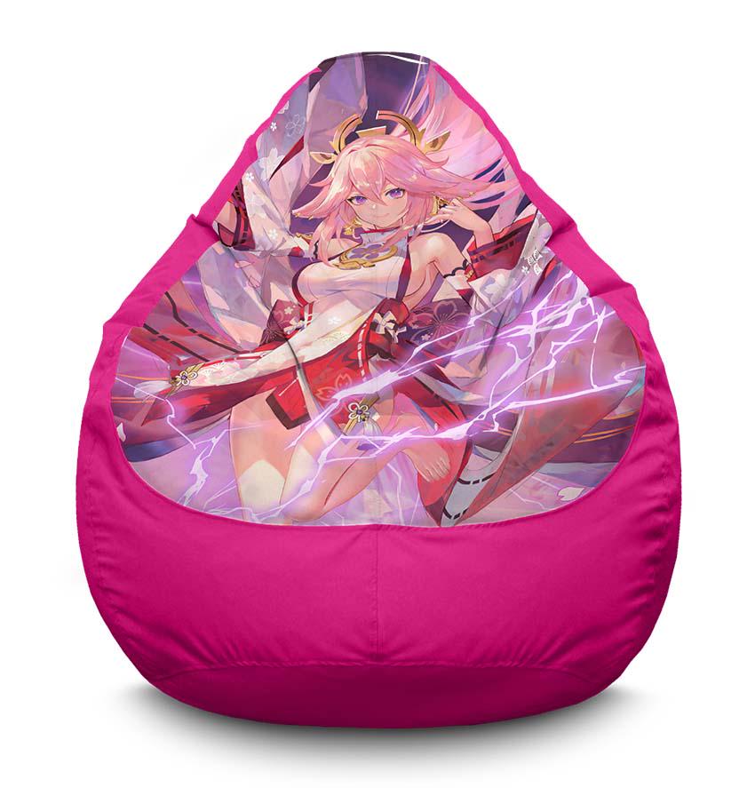 Кресло-мешок iPuff Beauty Yae Miko Genshin Impact оксфорд XL 80x110 см Розовый (116983) Кресло-мешок iPuff Beauty Yae Miko Genshin Impact оксфорд XL 80x110 см Розовый (116983)