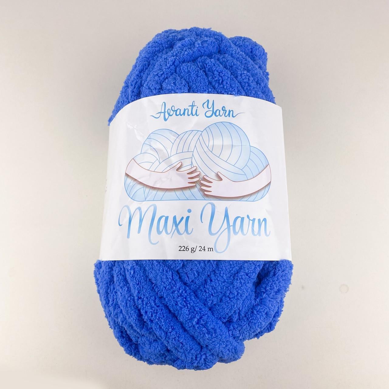 Пряжа Avanti Maxi Yarn микрополиэстер для вязания руками Синий №08 (2899605227)