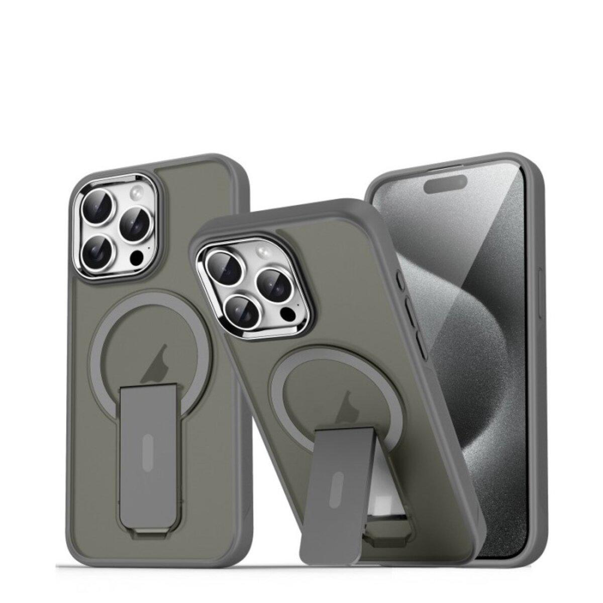 Протиударний чохол із підставкою Cosmic Magnetic Stand for Apple iPhone 15 Pro Max Grey
