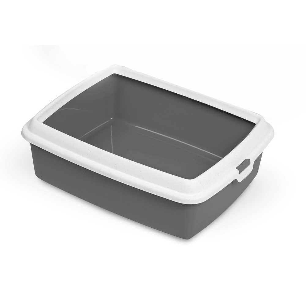 Туалет для кішок MPS Hydra Mini з рамкою 43х31х12 см Сірий (100114)