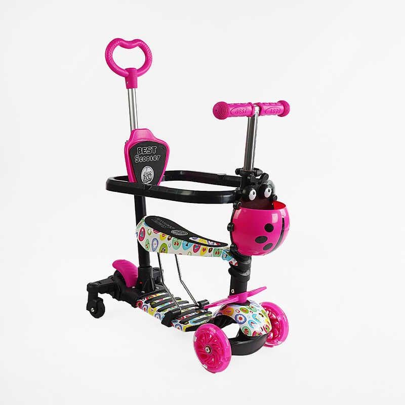 Самокат Best Scooter 5в1 PU колеса з підсвічуванням Pink (163313)