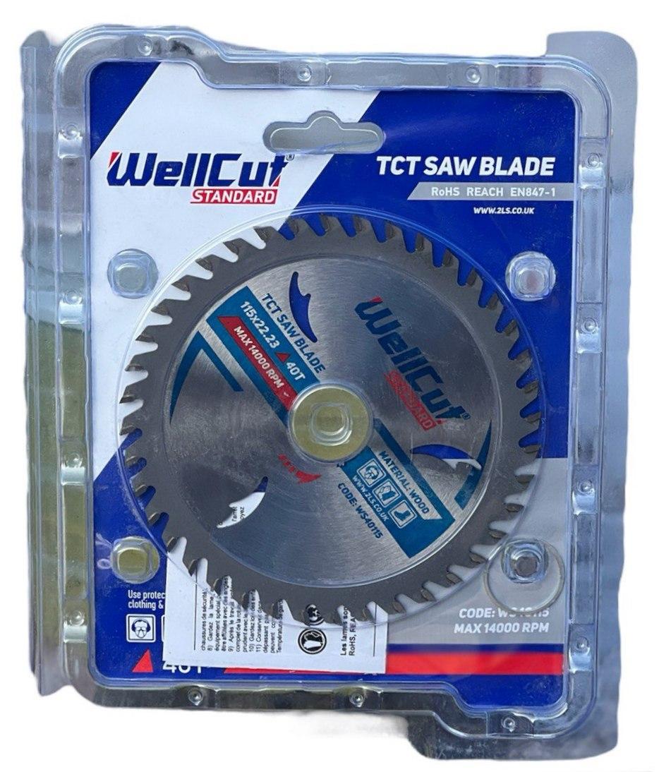 Диск пильный по дереву WellCut Standard 115х22.23 40T (31642121)