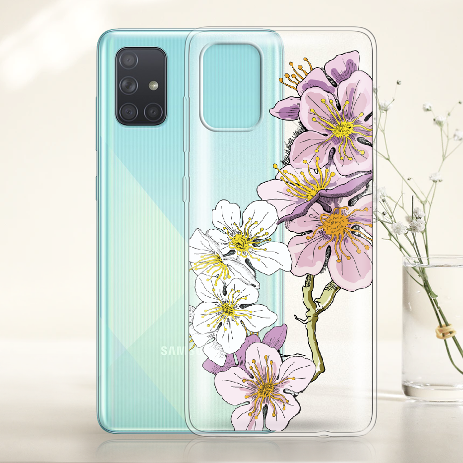 Чохол BoxFace Samsung A715 Galaxy A71 Cherry Blossom Прозорий силікон (38850-cc4-38850) - фото 2