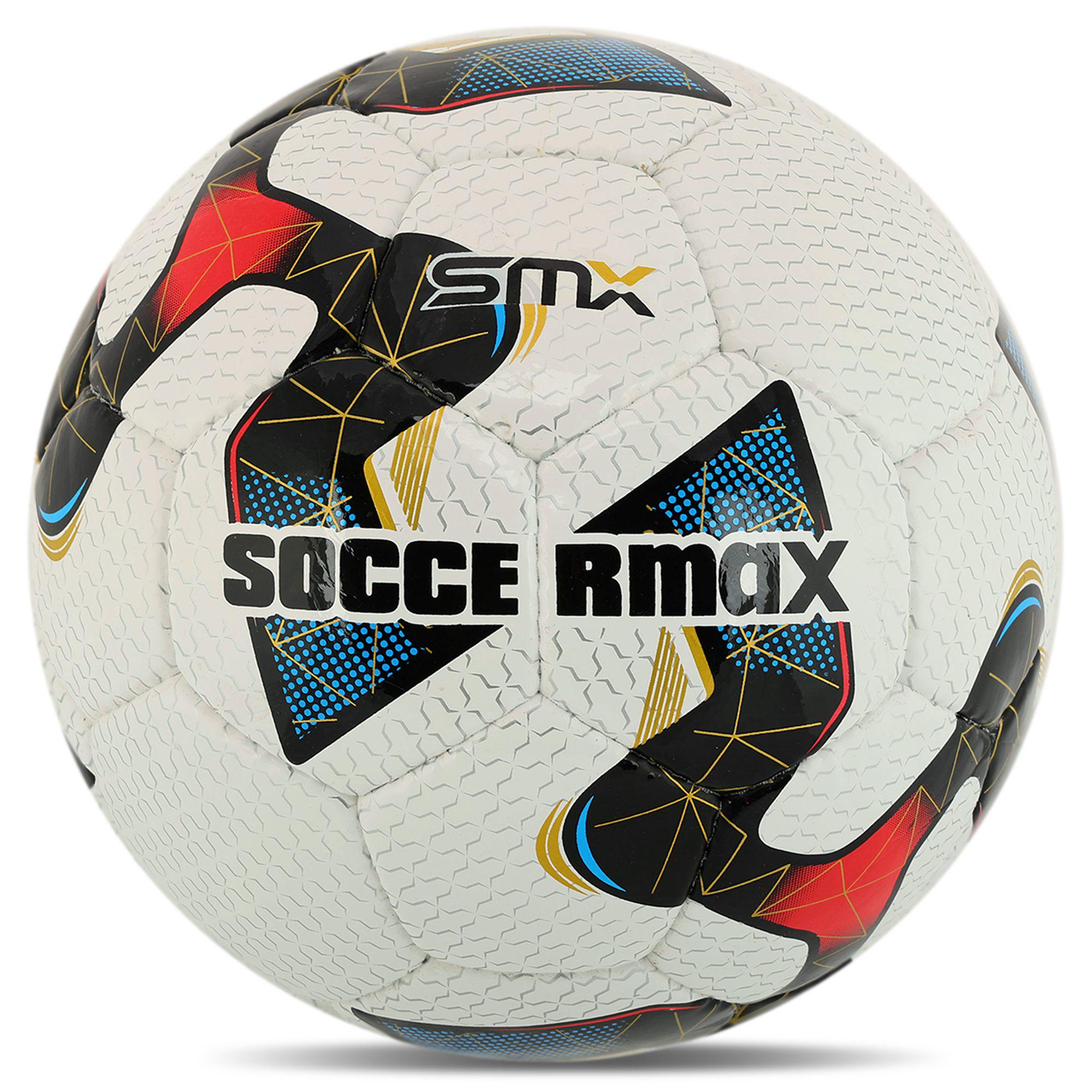 Мяч футбольный профессиональный SOCCERMAX FB-4208 PU №5 Белый-красный (FB-4208_Белый-красный)