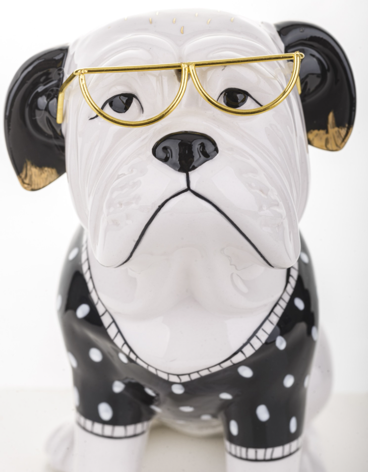Статуетка декоративна керамічна ART-POL Бульдог в окулярах (141486) - фото 6