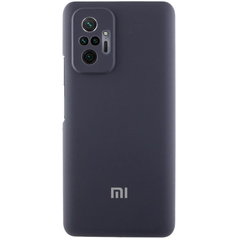 Противоударный Чехол Silicone Cover Lakshmi Full Camera (AAA) with Logo для Xiaomi Redmi Note 10 Pro / 10 Pro Max Серый/Dark Gray
