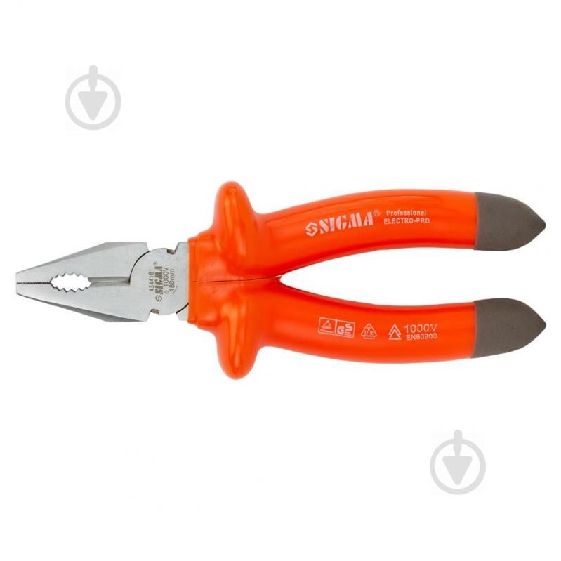 Плоскогубці діелектричні 180мм 1000В SIGMA (4344181)