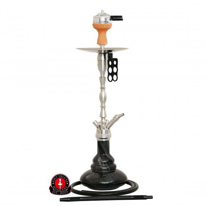 Кальян AMY Deluxe SS 08 Hummer steel на 1 персону 80 см Черный (641103954)