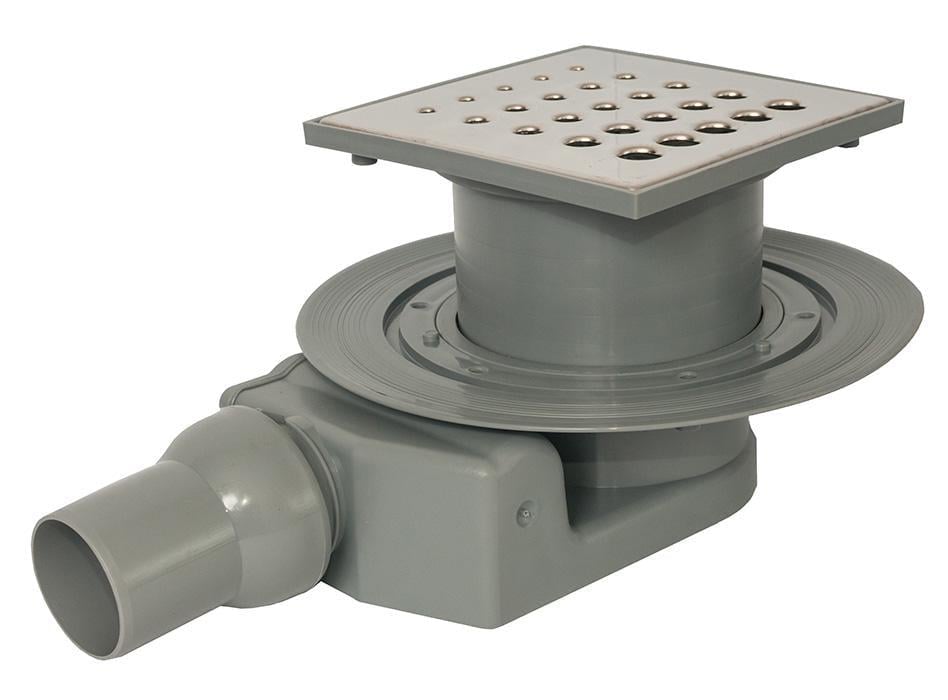 Трап душевой горизонтальный Pestan Confluo Drops-4 без фланца 15х15 см (RS-13000043)